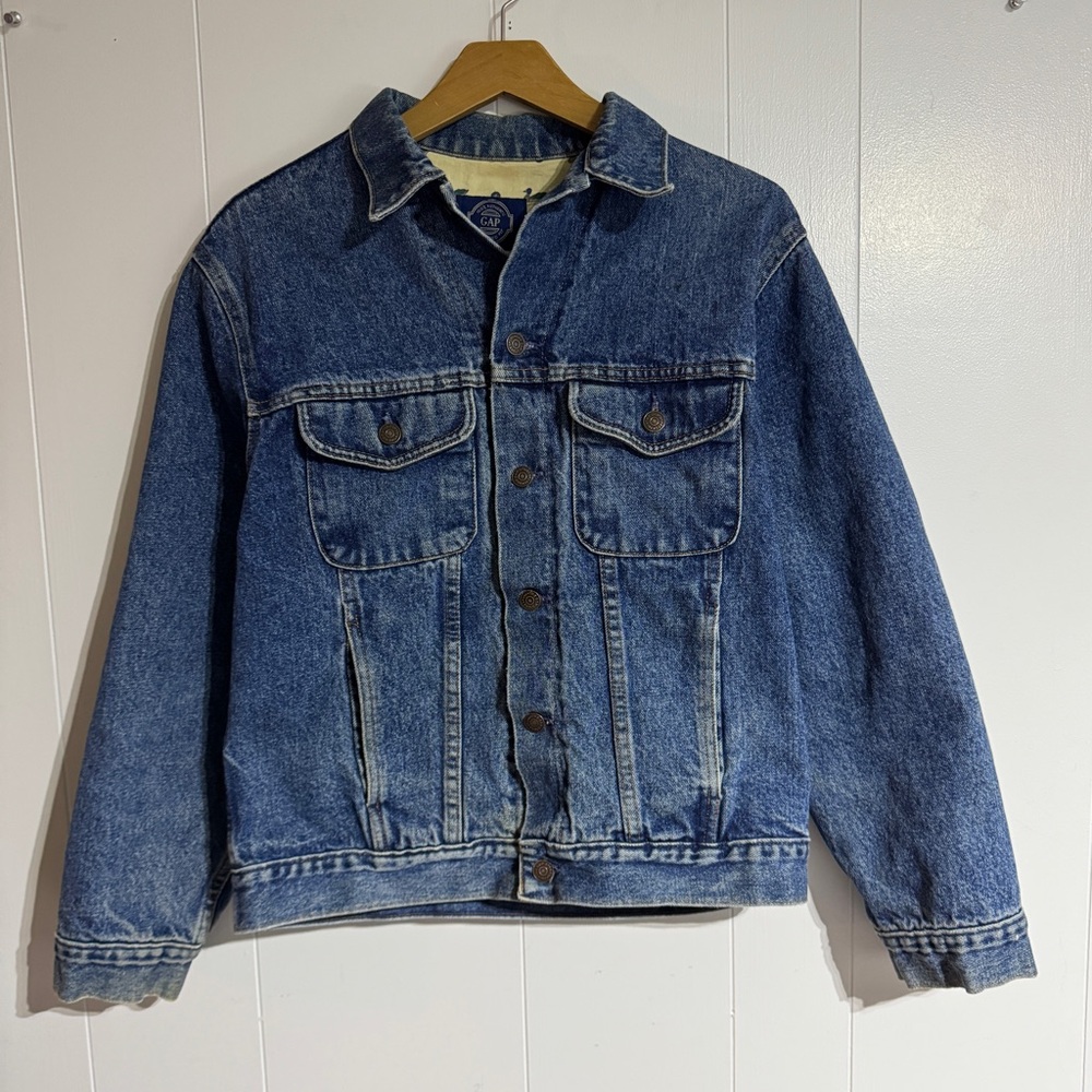 Vintage Gap Denim Jacket Duck Lining Size Small Made in USA